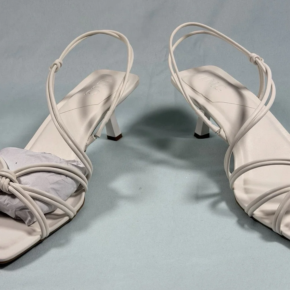 I.N.C. International Concepts  Size-9.5 M Women's Nahari Dress Sandals White